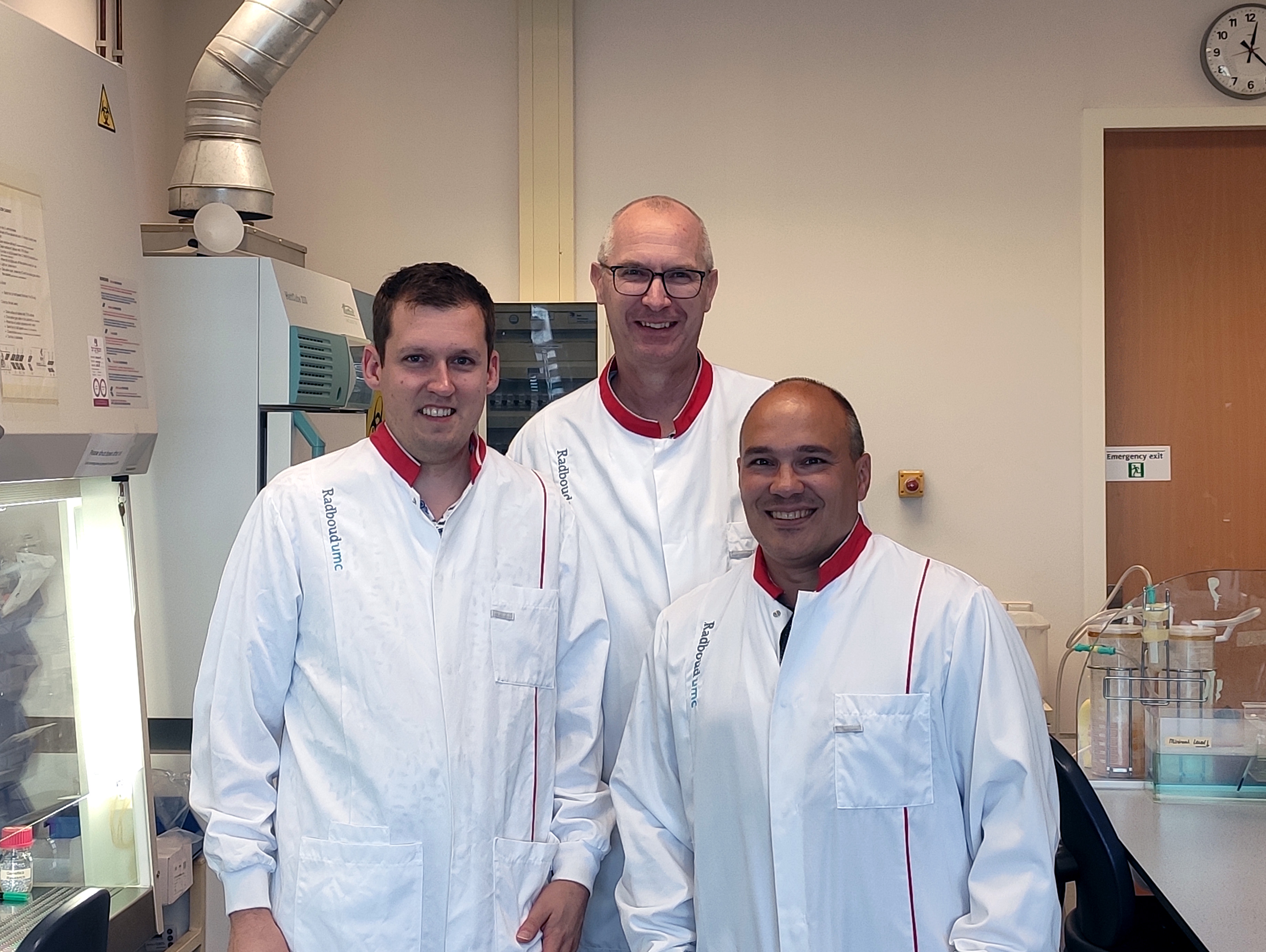 Van links naar rechts: dr. Erik de Vrieze, prof. dr. Ronald Roepman en dr. Erwin van Wijk