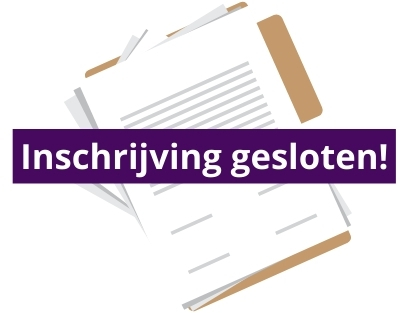 Inschrijfformulieren met daaroverheen banner met tekst "inschrijving gesloten!"