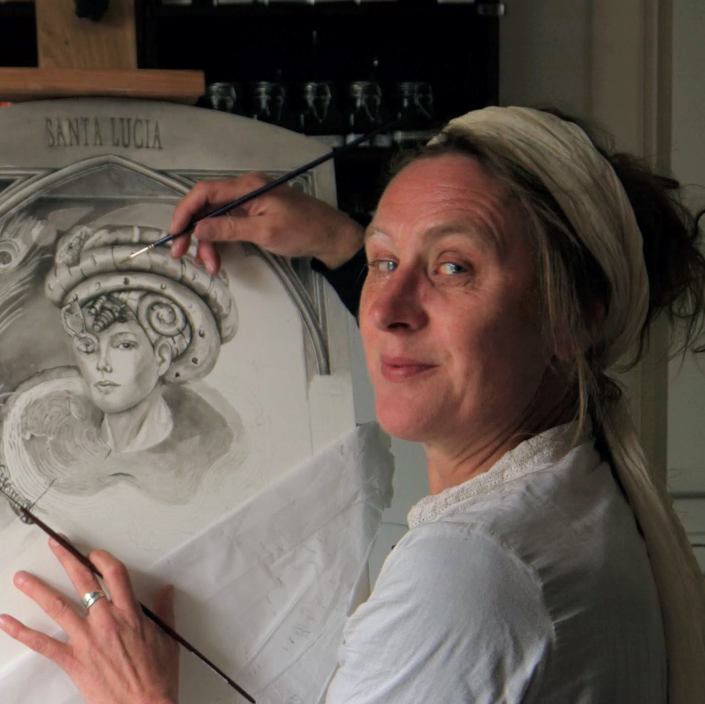 Portret van Anne-Mieke, bij wie kalk het hoornvlies beschadigde.